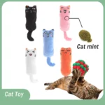 Catnip plush toy for kittens, interactive and teeth-grinding