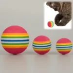 Soft foam interactive cat toy ball for quiet indoor play
