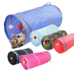 Cat Tunnel Toy Play Tubes with Balls for Kittens, Puppies, and Pets